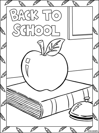 back to school coloring sheets