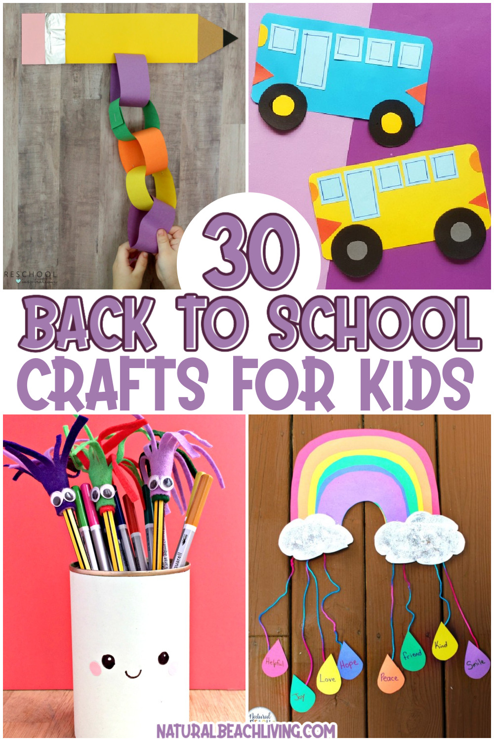 30+ Easy Back to School Crafts for Kids - Natural Beach Living