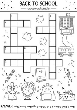 back to school crossword puzzles