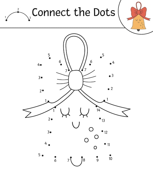 Premium Vector | Vector dot-to-dot with cute bell. back to school ...