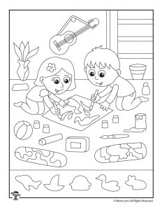 back to school hidden pictures worksheet