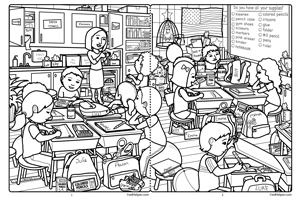 back to school hidden pictures worksheet