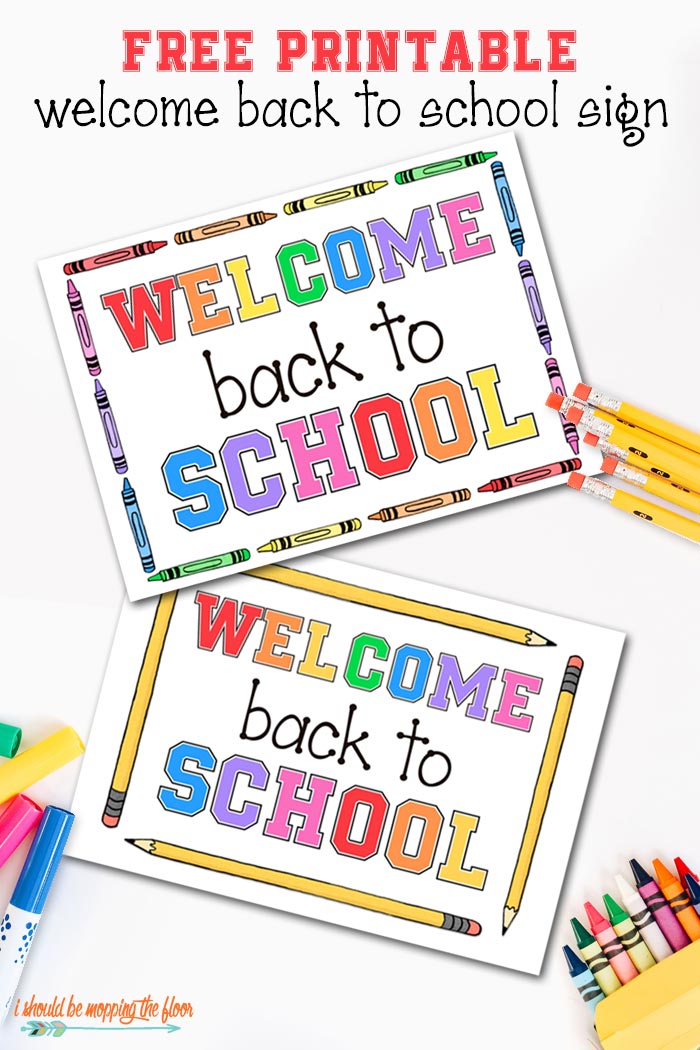 Welcome Back to School Printables | i should be mopping the floor