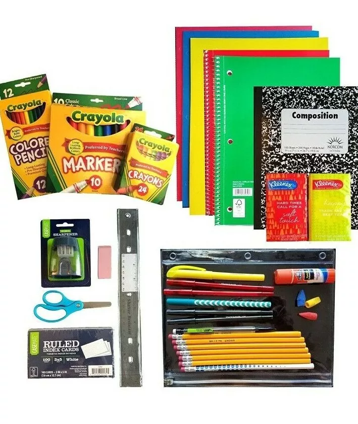 35 Artikel Pack Back to School Zubehör, 3. bis 5. Klasse, Crayola und andere