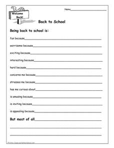 Back to School! Printables for Kindergarten - 5th Grade | Lesson ...