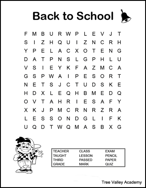 back to school worksheet for 3rd grade