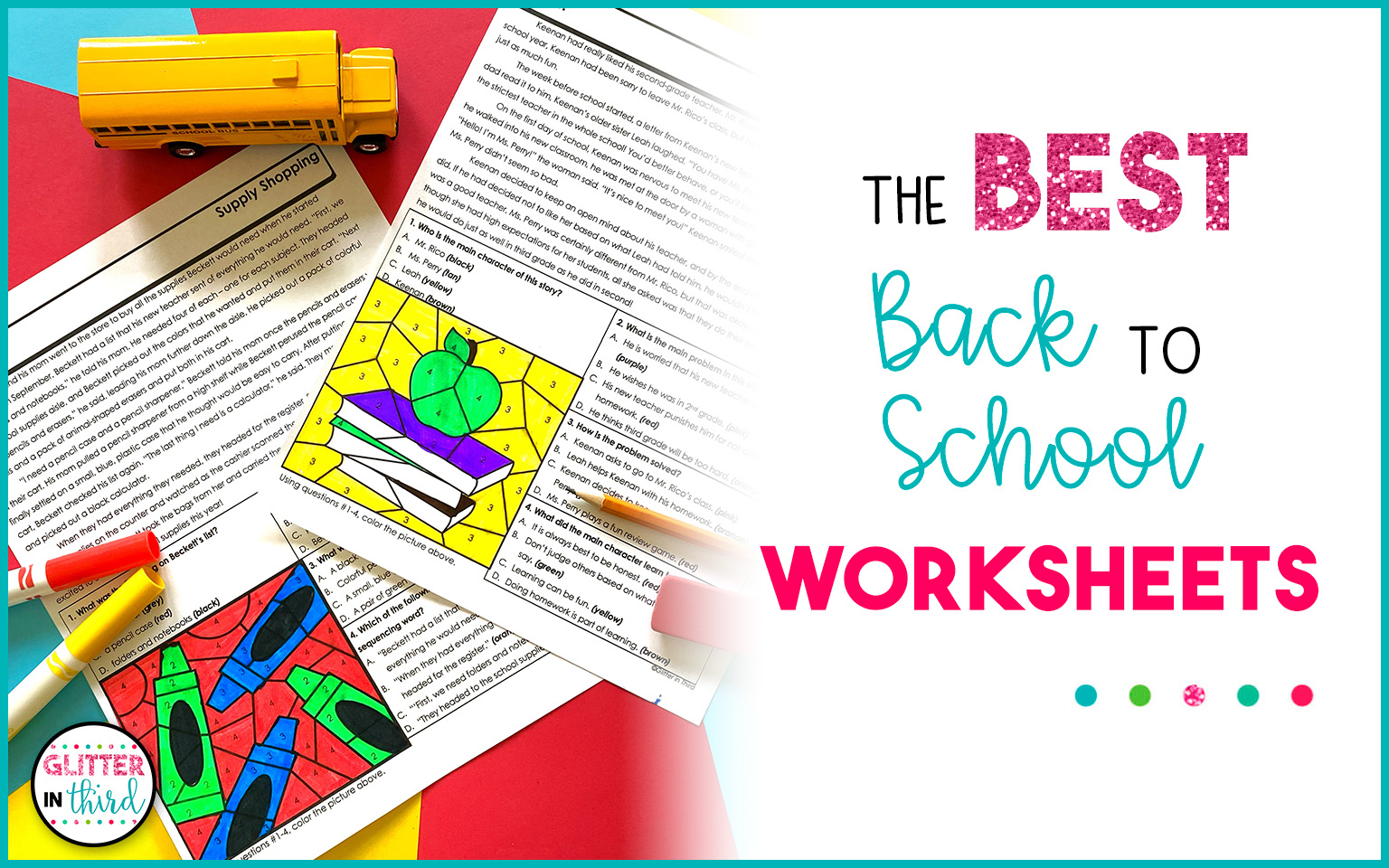 The BEST No-Prep Back to School Worksheets for 3rd Graders ...
