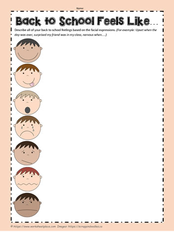 Back to School Feels Like (Male) Worksheets