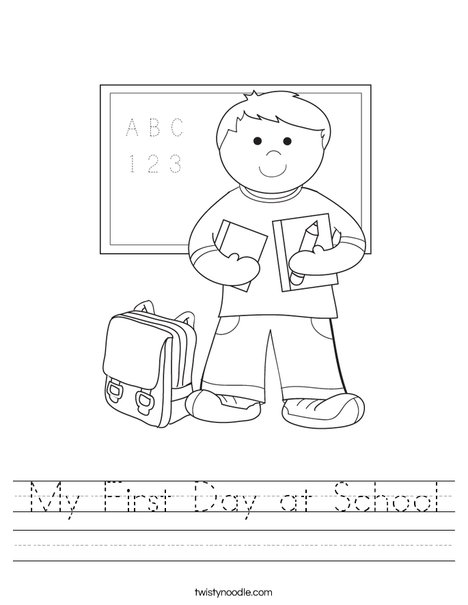 back to school worksheet for first grade