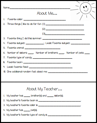 Back to School Icebreaker Idea for Middle School - Math in the Middle