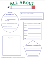 back to school worksheet middle school