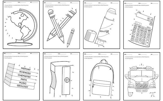 Premium Vector | Dot to dot educational game and Coloring book ...