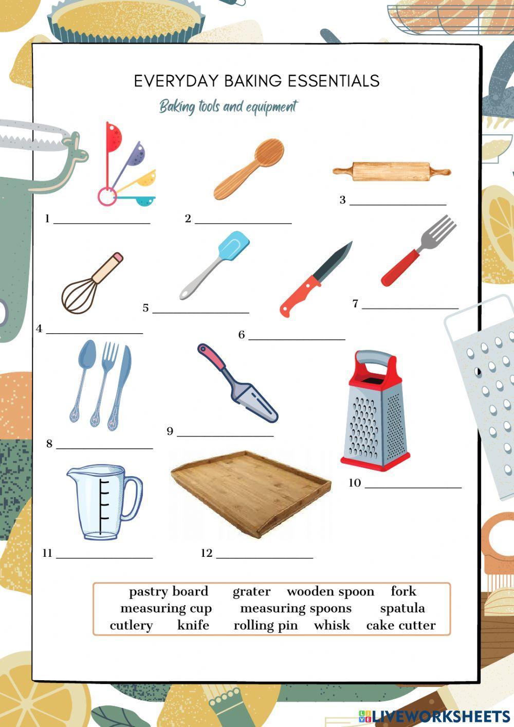 Free baking worksheet, Download Free baking worksheet png images, Free