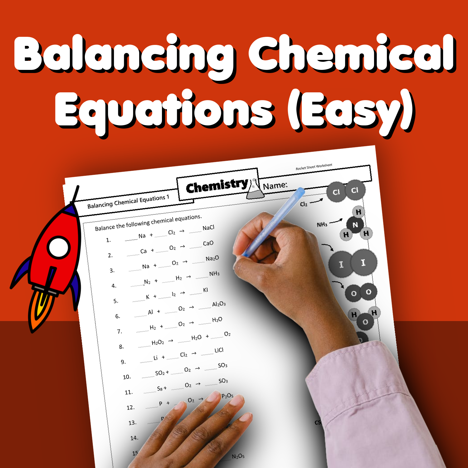 balance chemical equations worksheet answers