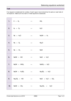 Free balancing equations worksheet | GCSE chemistry | Teachit