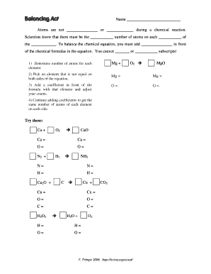 Science Spot Balancing Act 2006-2024 - Fill and Sign Printable ...