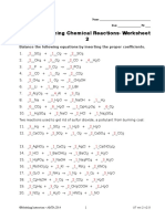 Balancing Chemical Equations Worksheet2 PDF | PDF