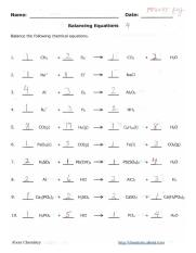 balancing worksheet 1 answers
