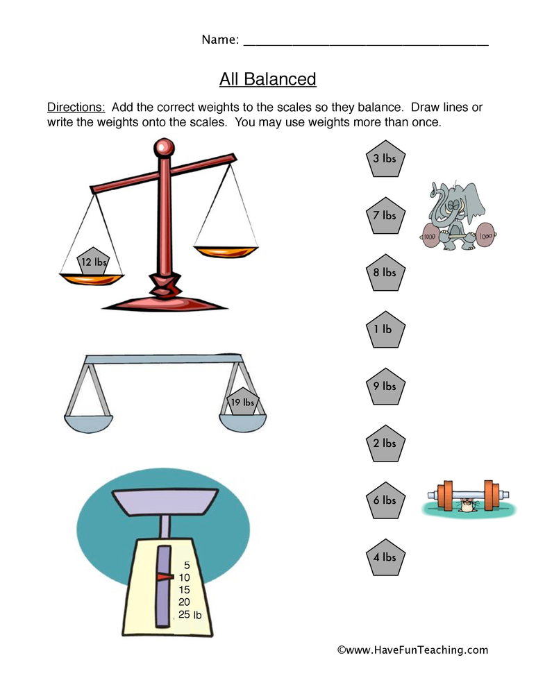 Balance Worksheet  