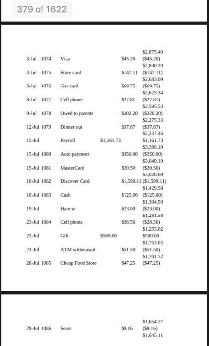 balancing your checkbook worksheet answers