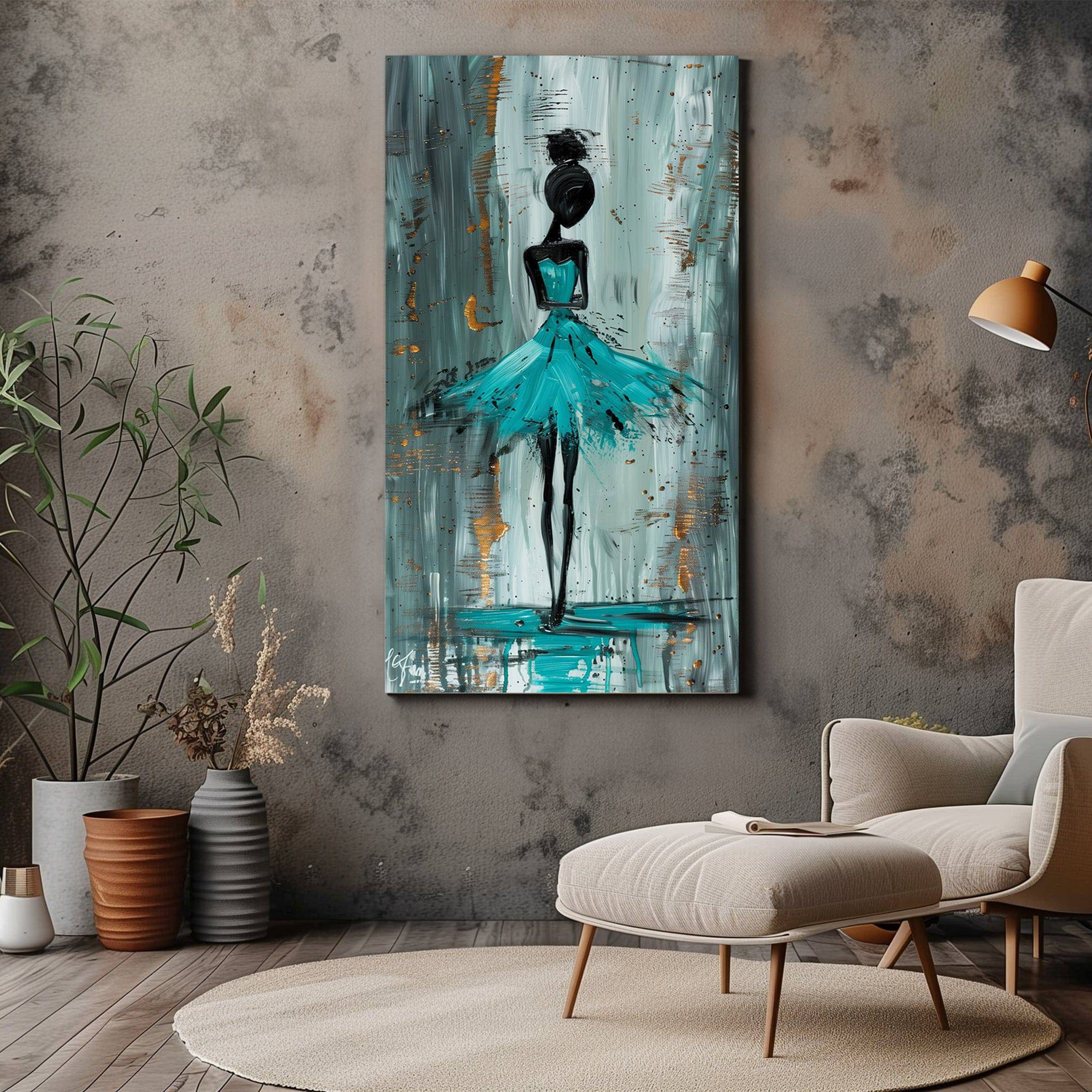 Modern Abstract Ballerina Canvas Print - Wall Art &  Decor