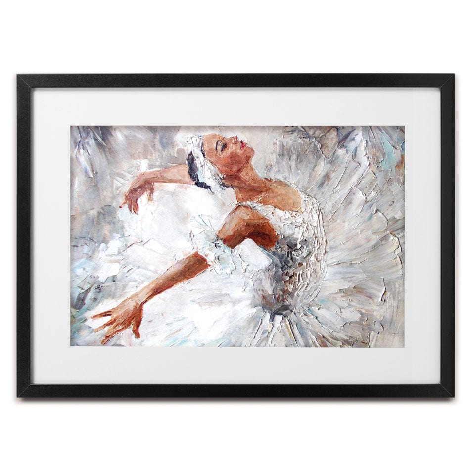 Beautiful Ballerina Framed Art Print - Small - 32.5cm x 42.5cm / Black