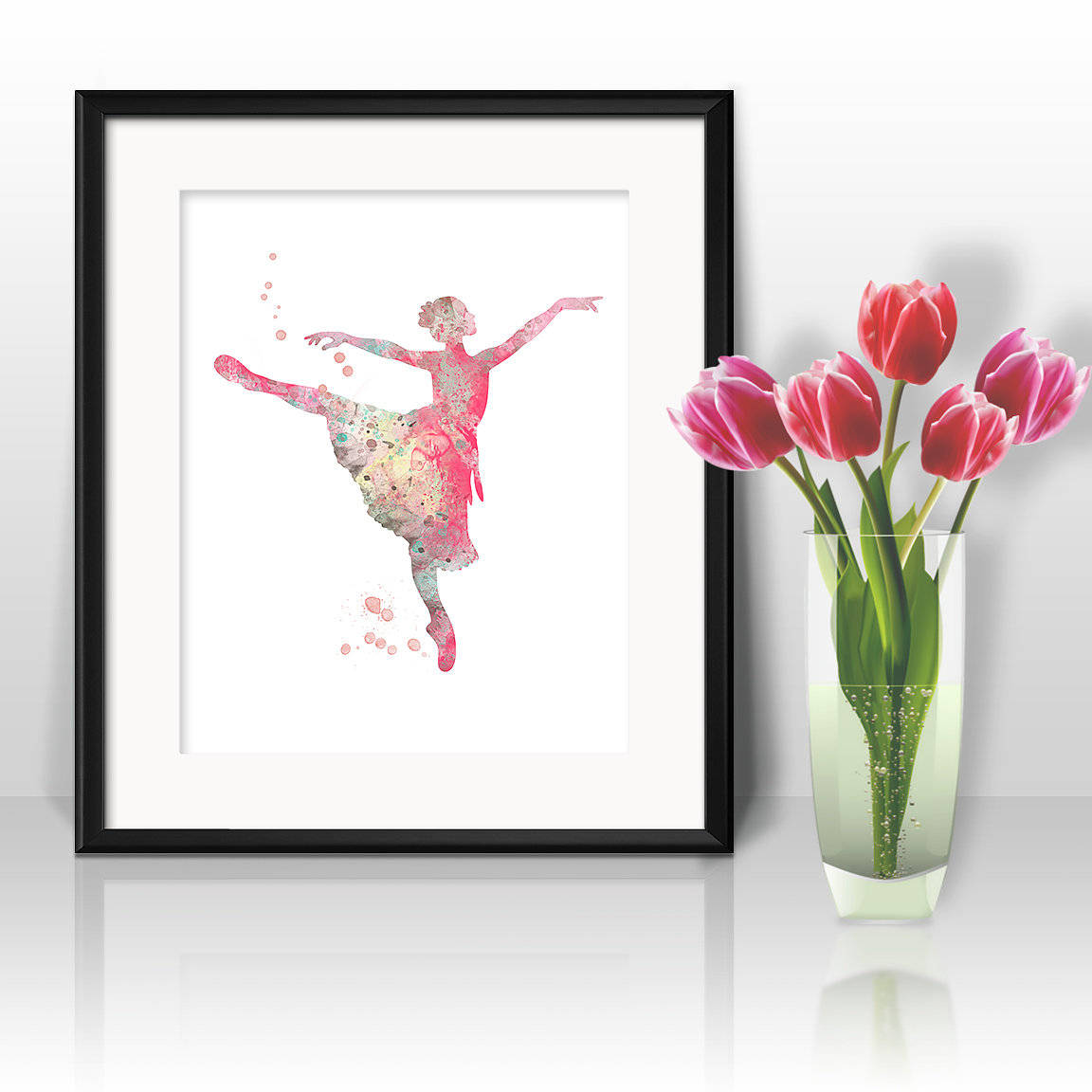 Ballerina Watercolor Print, Ballerina Print, Ballerina Painting ...