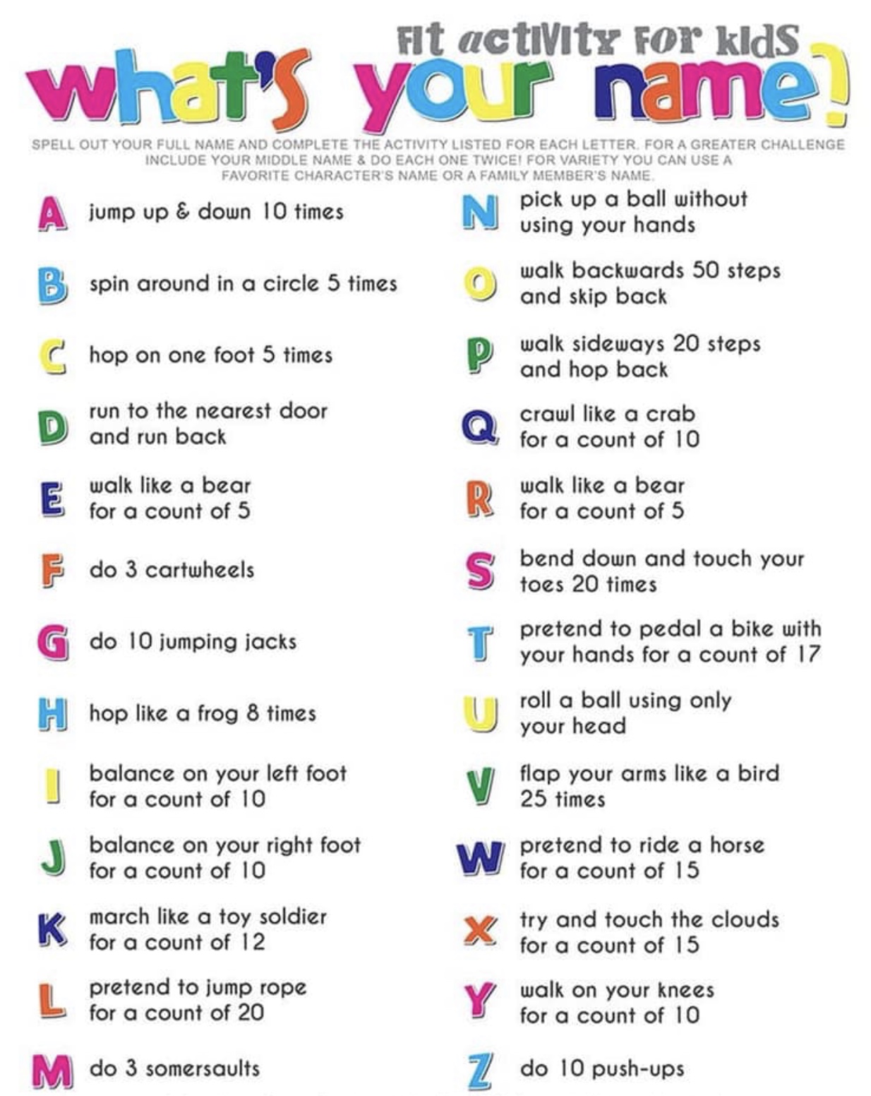 ballet worksheet