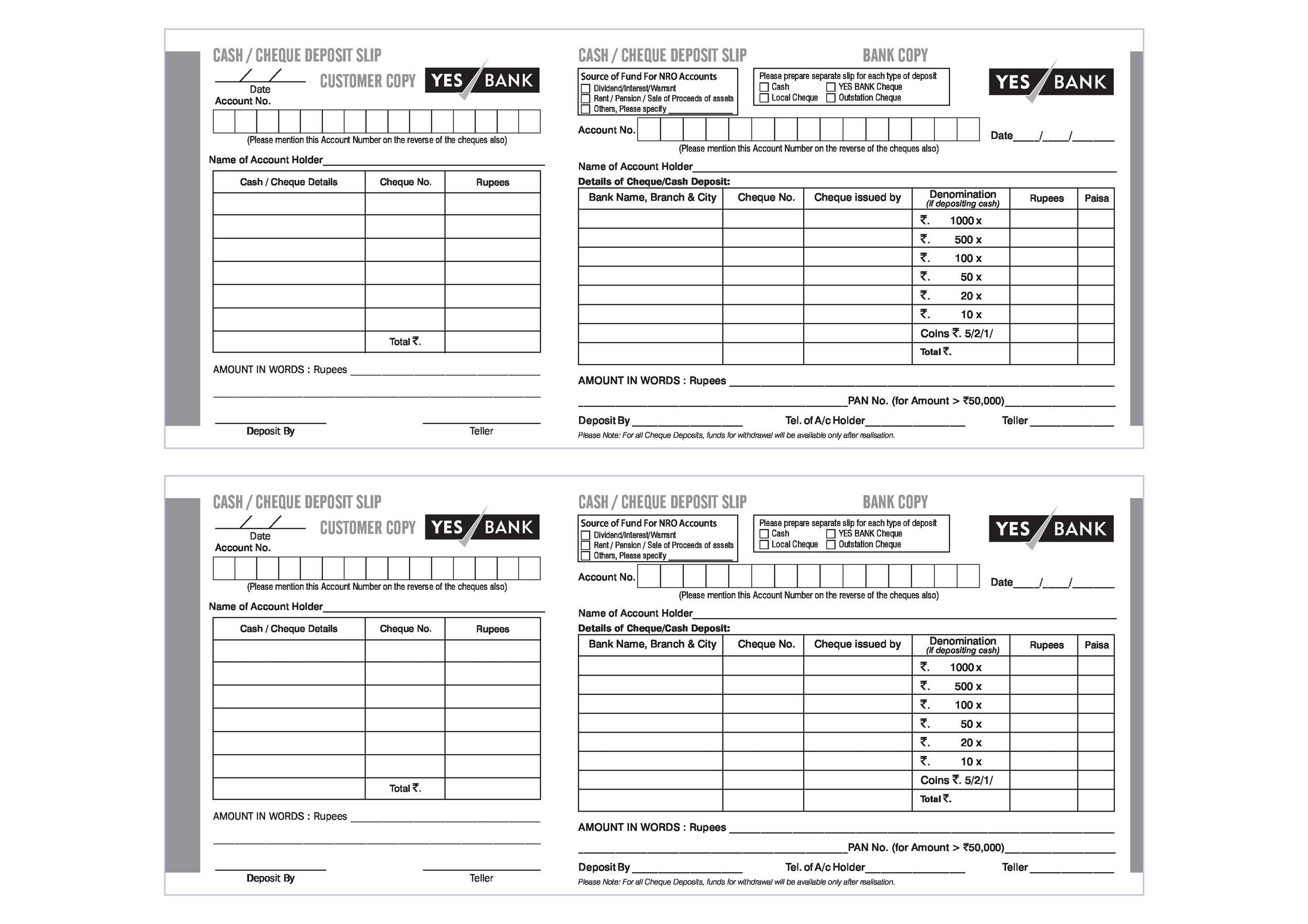 37 Bank Deposit Slip Templates &  Examples ᐅ TemplateLab