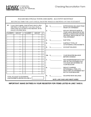 18 Printable checking account reconciliation worksheet Forms and ...