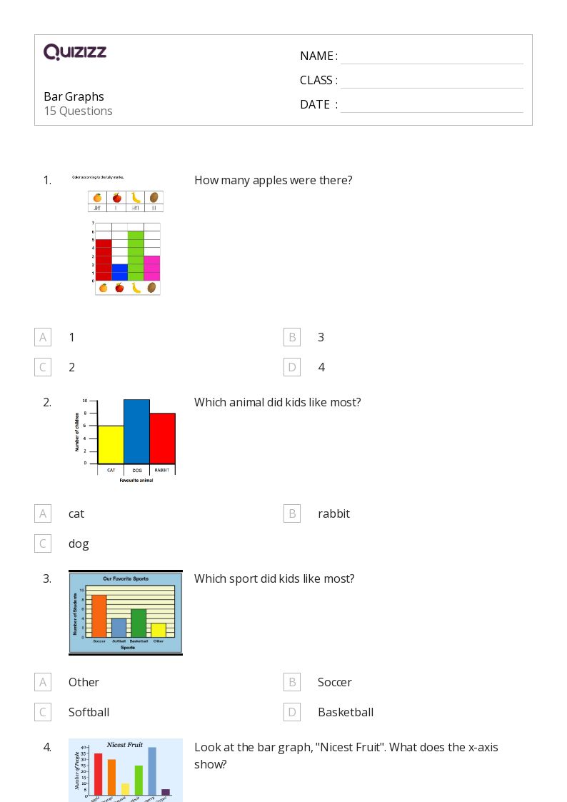 50+ Bar Graphs worksheets for 3rd Grade on Quizizz | Free &  Printable