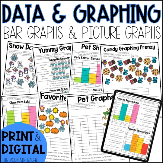 Bar Graphs and Picture Graphs Graphing Worksheets | Print and ...