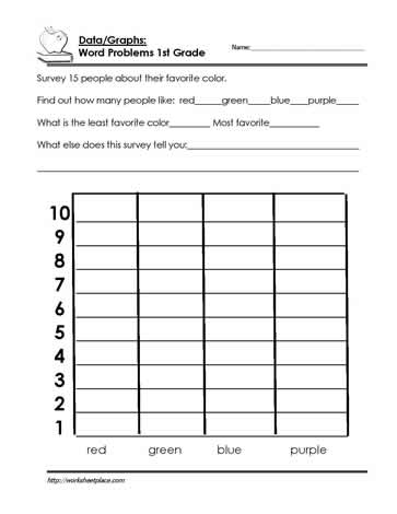 bar graph worksheet for first grade