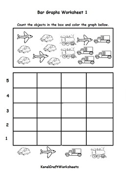 Kindergarten Bar Graph Worksheet 1 by Koral Craft Worksheet Station