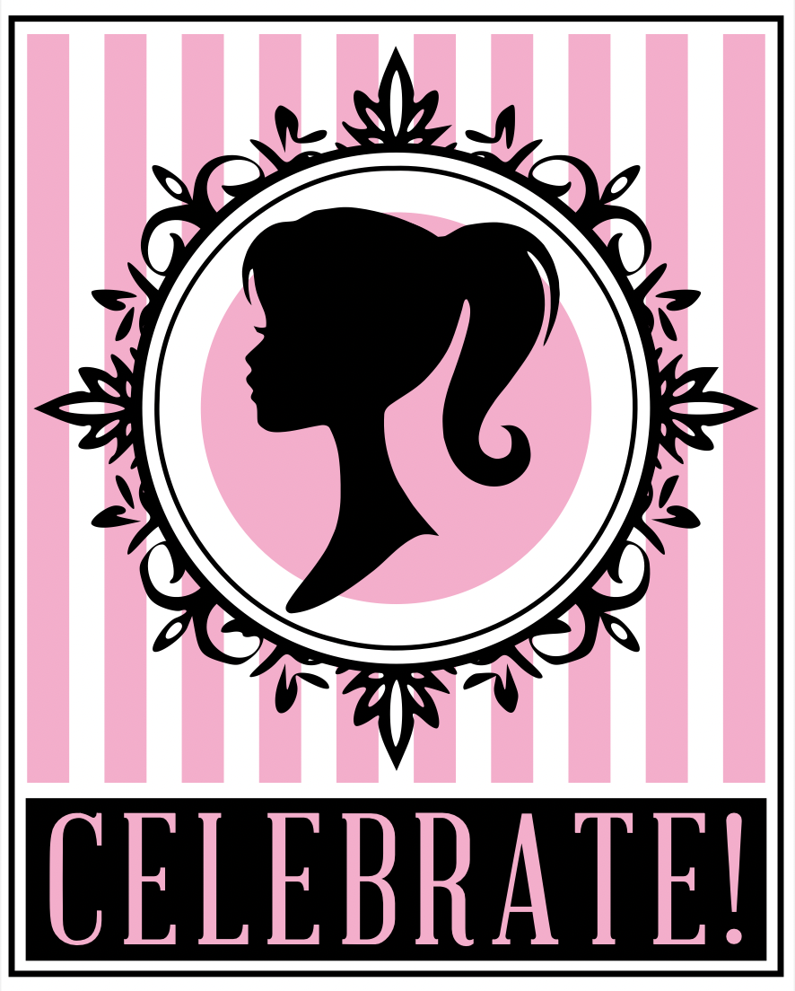 barbie happy birthday banner printable