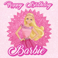 barbie happy birthday banner printable