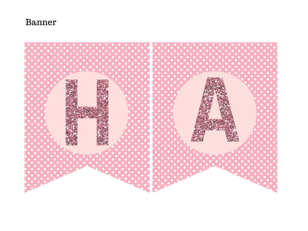 barbie happy birthday banner printable