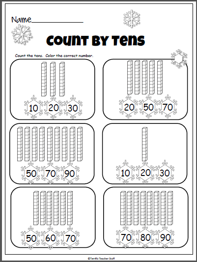 Winter Counting By 10s (Base Ten Blocks) | Made By Teachers