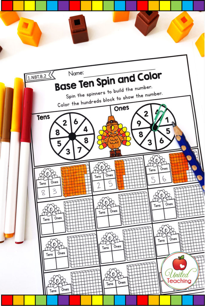 Fun Thanksgiving Worksheets and Activities for 1st Grade - United ...