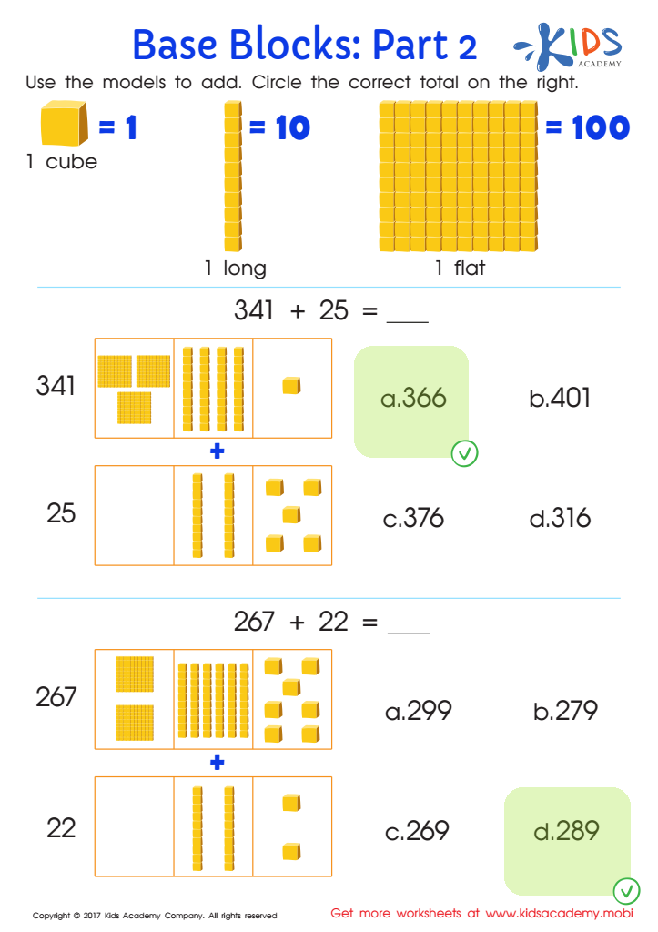 Base Ten Blocks Worksheet Part 2 Free Printable PDF For Kids Base Ten Blocks Worksheet Part 2 Free Printable PDF For Kids