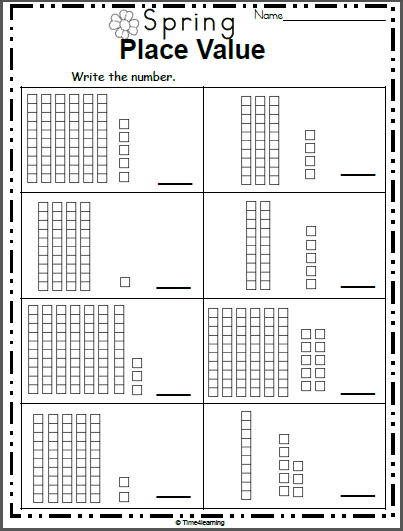 Free Spring Place Value Worksheet | Made By Teachers | Place value ...