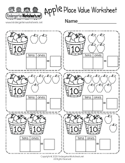 base ten printables for kindergarten