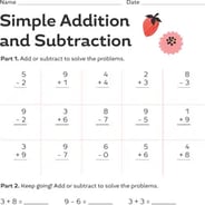 basic addition and subtraction worksheet