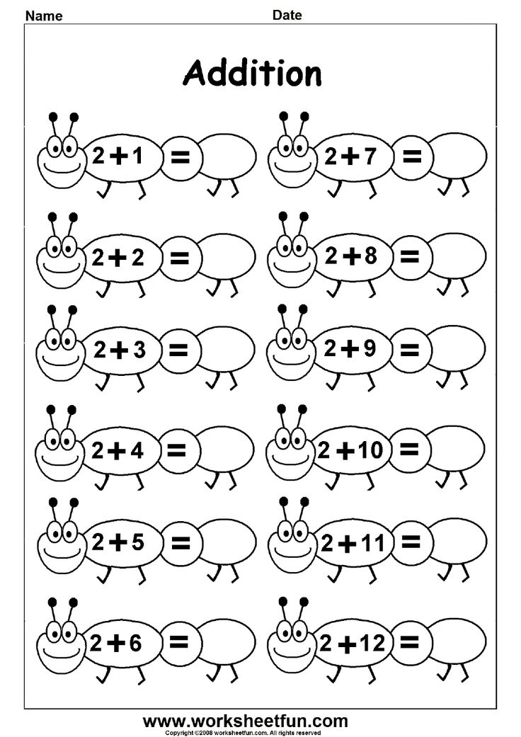 Basic Addition Facts - 8 Worksheets / FREE Printable Worksheets