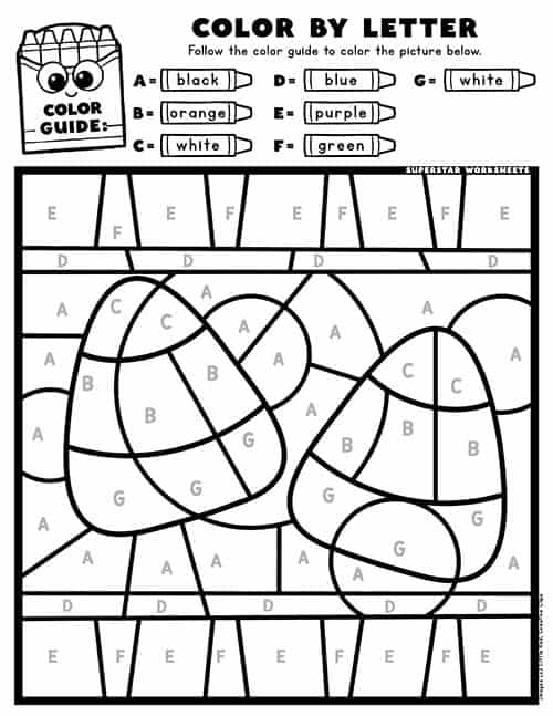 Halloween Color by Number -Worksheets Library