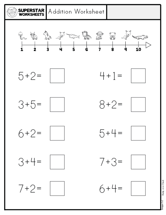 Single Digit Addition Worksheets -Worksheets Library