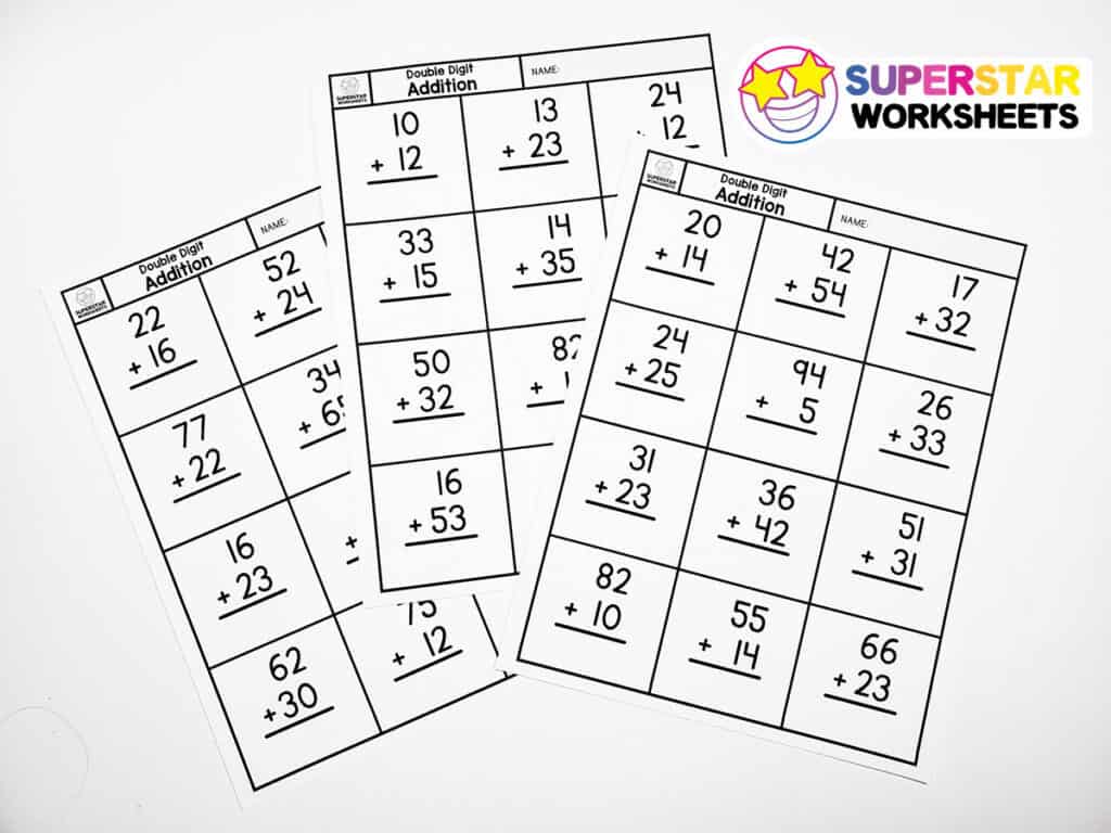 Double Digit Addition Without Regrouping -Worksheets Library