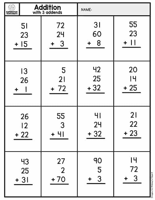 Double Digit Addition Without Regrouping -Worksheets Library