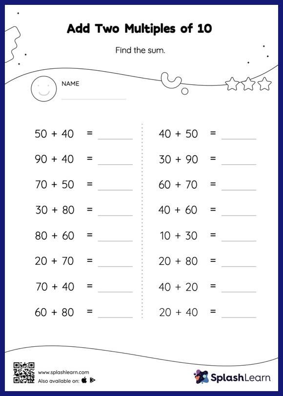 Add Two 2-Digit Numbers without Regrouping: Horizontal Addition ...