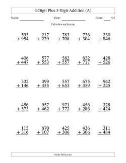 Addition Worksheets